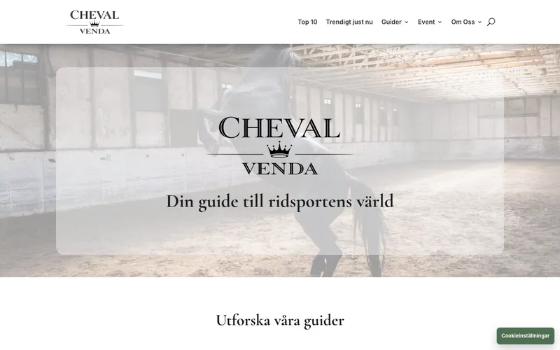 Startsidan på chevalvenda.com